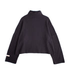 Zip Up Boxy Knit Black