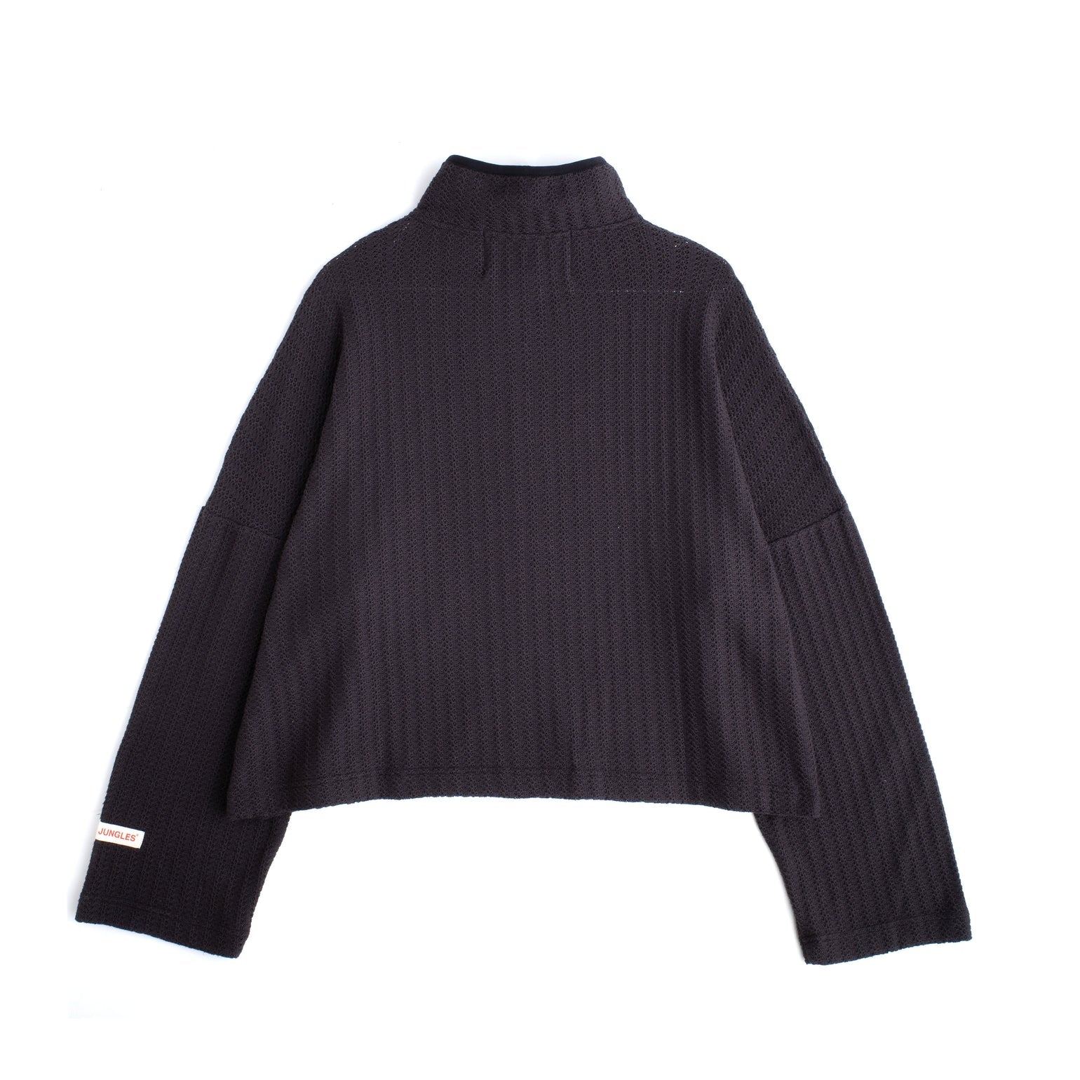 Zip Up Boxy Knit Black