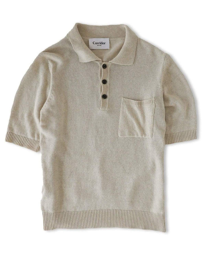 Knit Slouchy Polo - Natural