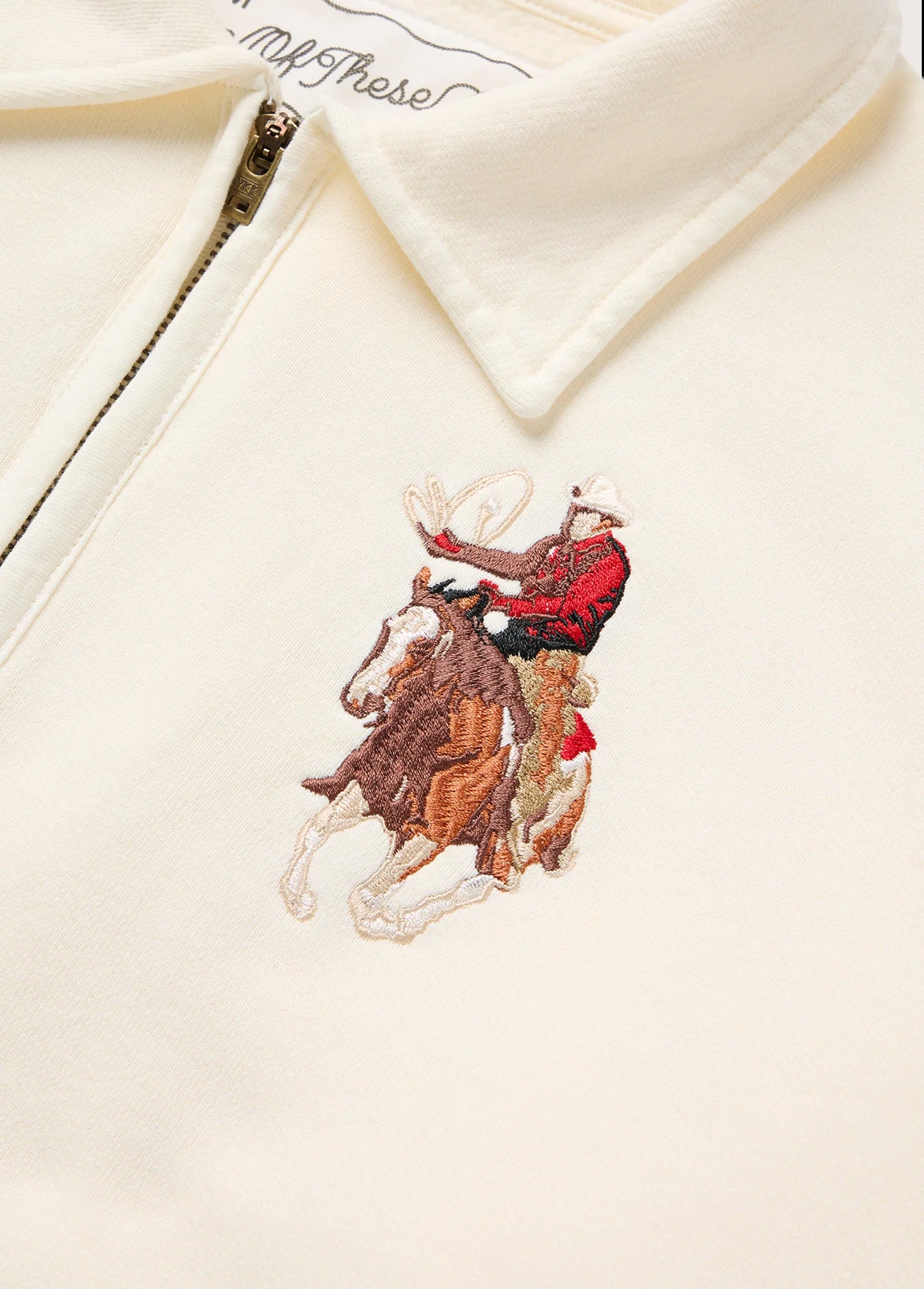Lasso Sport Quarter Zip Bone