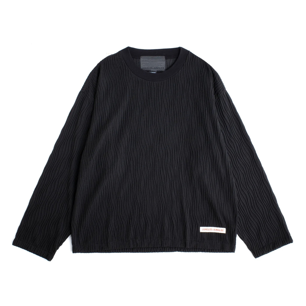 Wavy Long Sleeve Tee Black