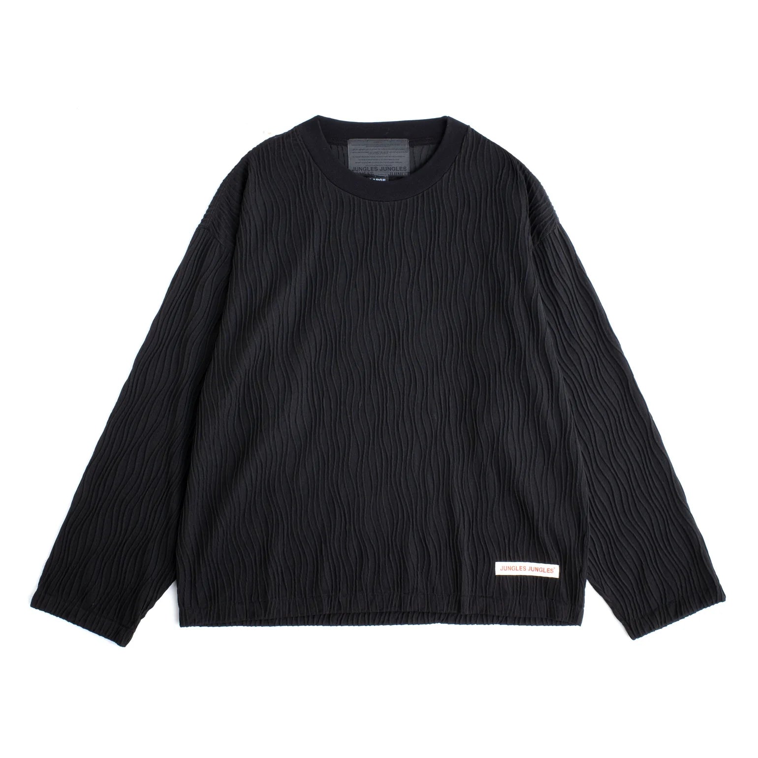 Wavy Long Sleeve Tee Black