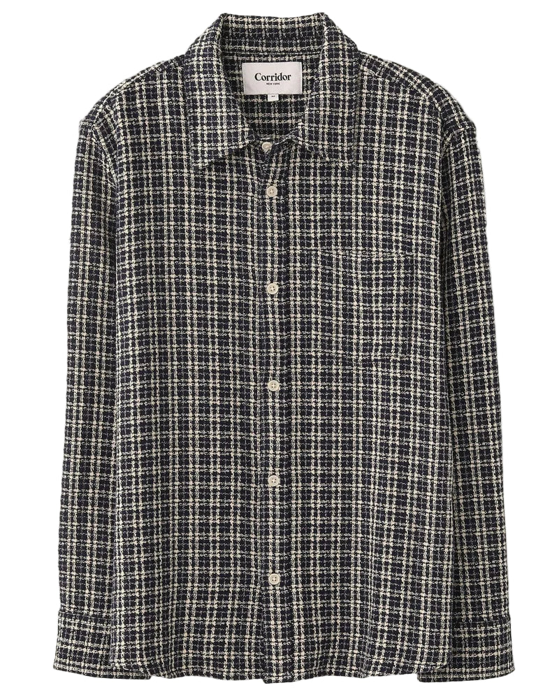 Reverse Tweed Snow Check Blue