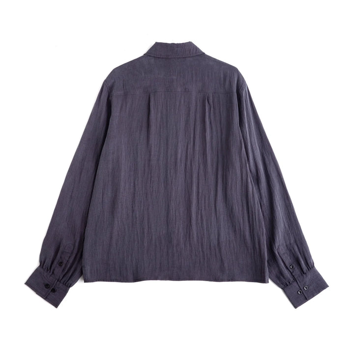 Crinkle LS Shirt Navy