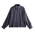 Crinkle LS Shirt Navy