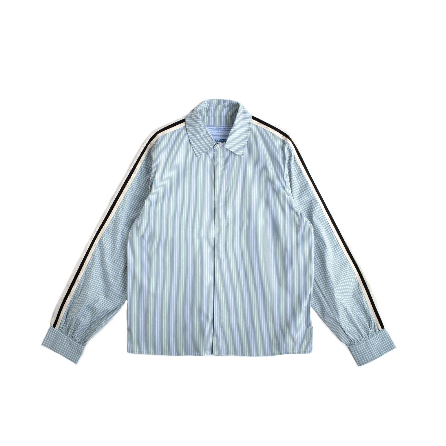 Woven Panel Business Shirt Green