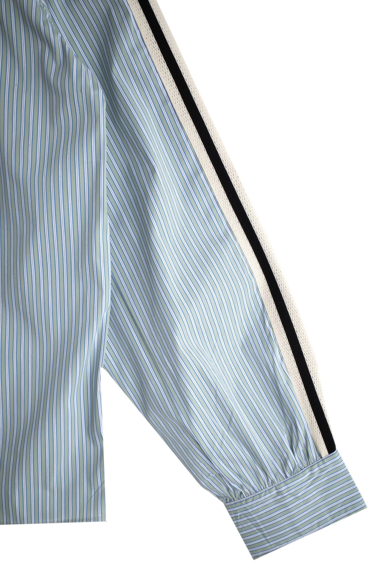 Woven Panel Business Shirt Green