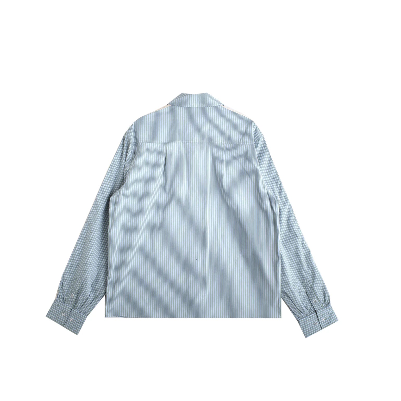 Woven Panel Business Shirt Green