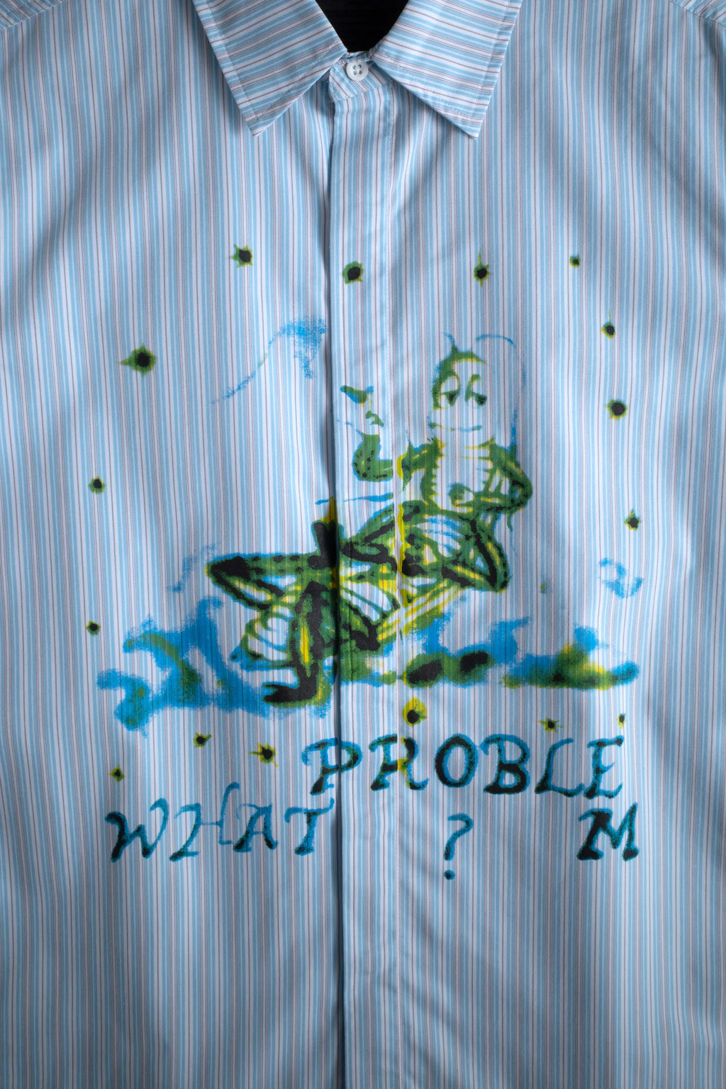 What Problem? Button Up Blue