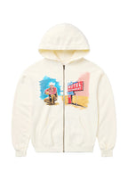 Mornings First Remark Zip Up Hoodie Bone
