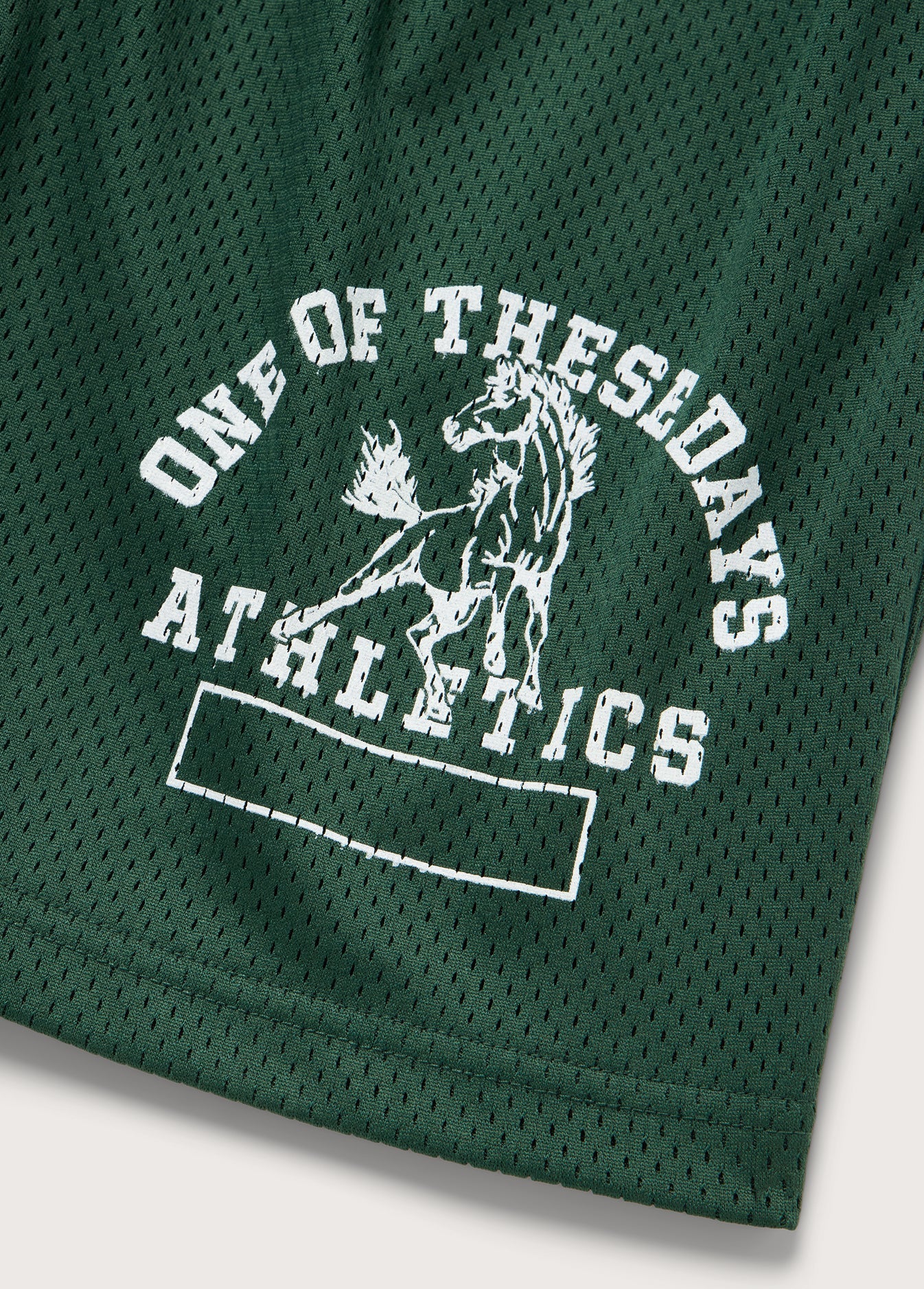 MUSTANG ATHLETICS MESH SHORTS FOREST GREEN