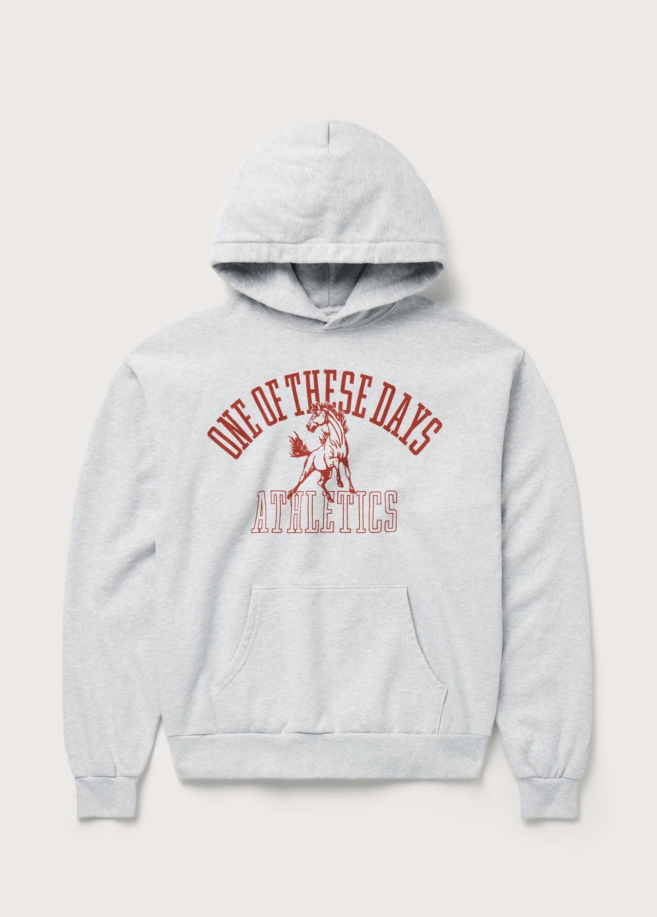 MUSTANG ATHLETICS PULLOVER HOODIE HEATHER GREY