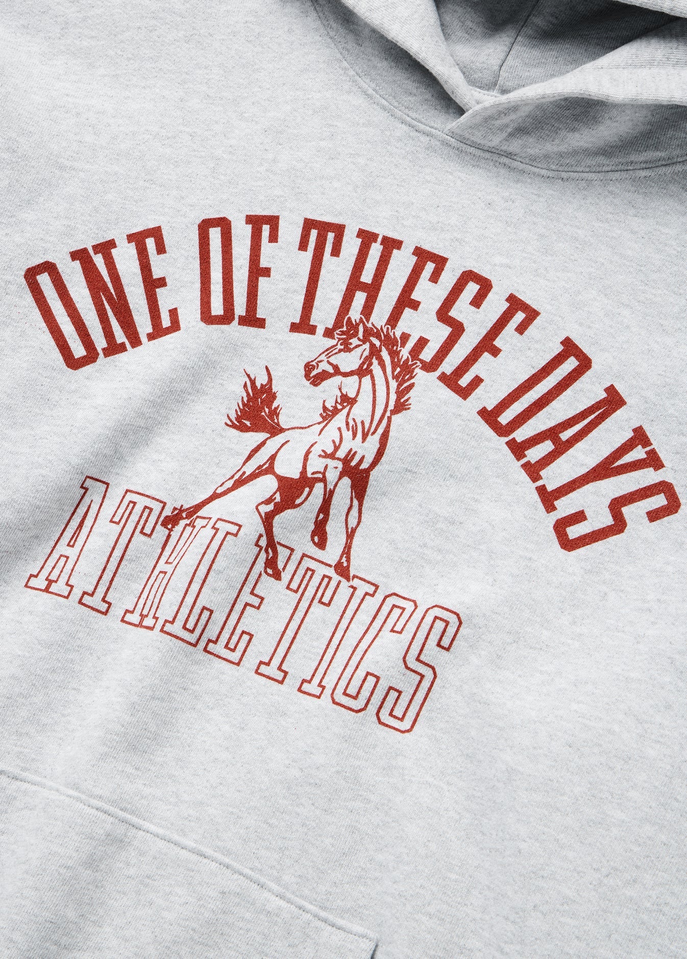 MUSTANG ATHLETICS PULLOVER HOODIE HEATHER GREY