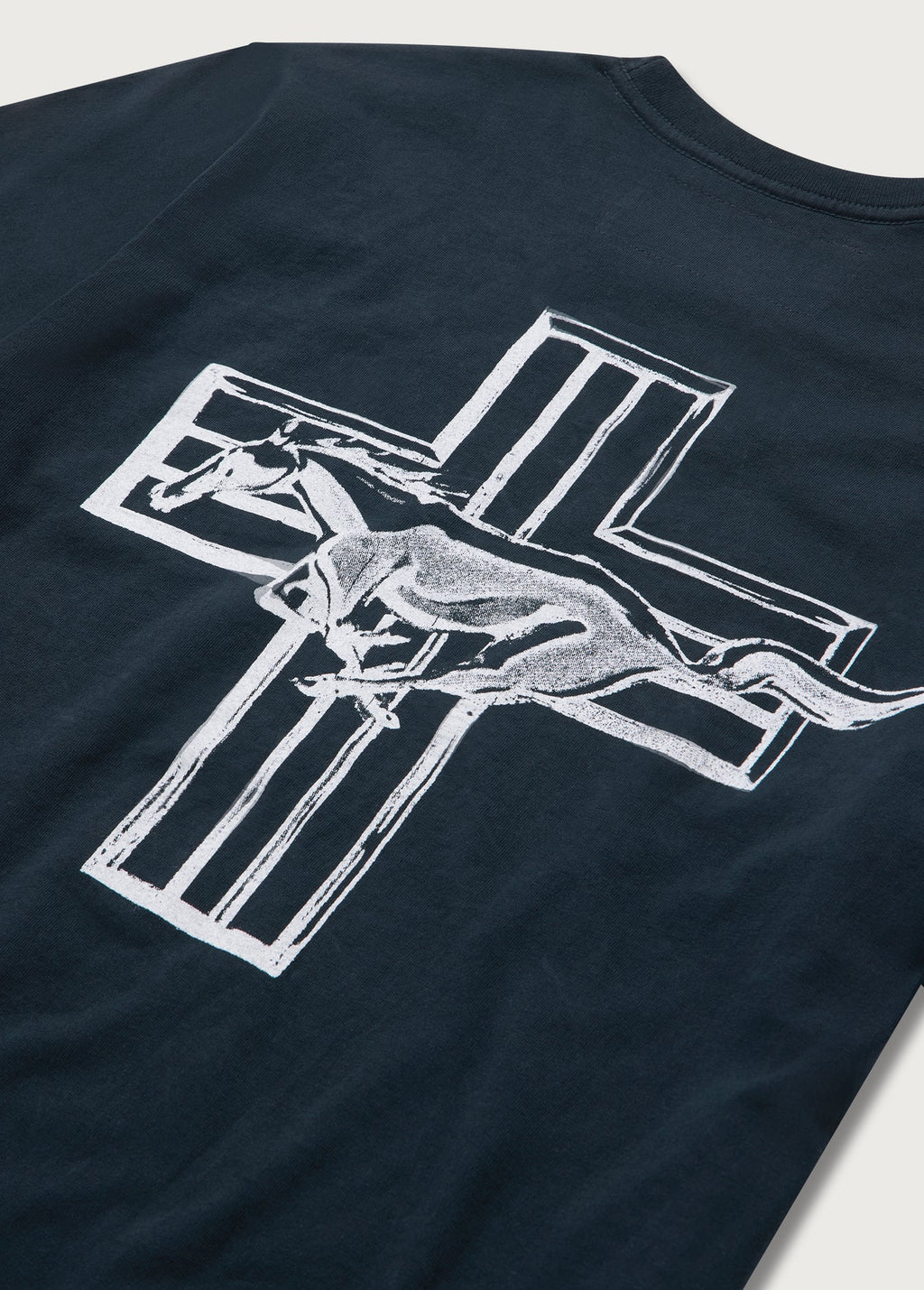 Mustang Cross T-Shirt Hard Washed Black