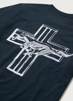 Mustang Cross T-Shirt Hard Washed Black