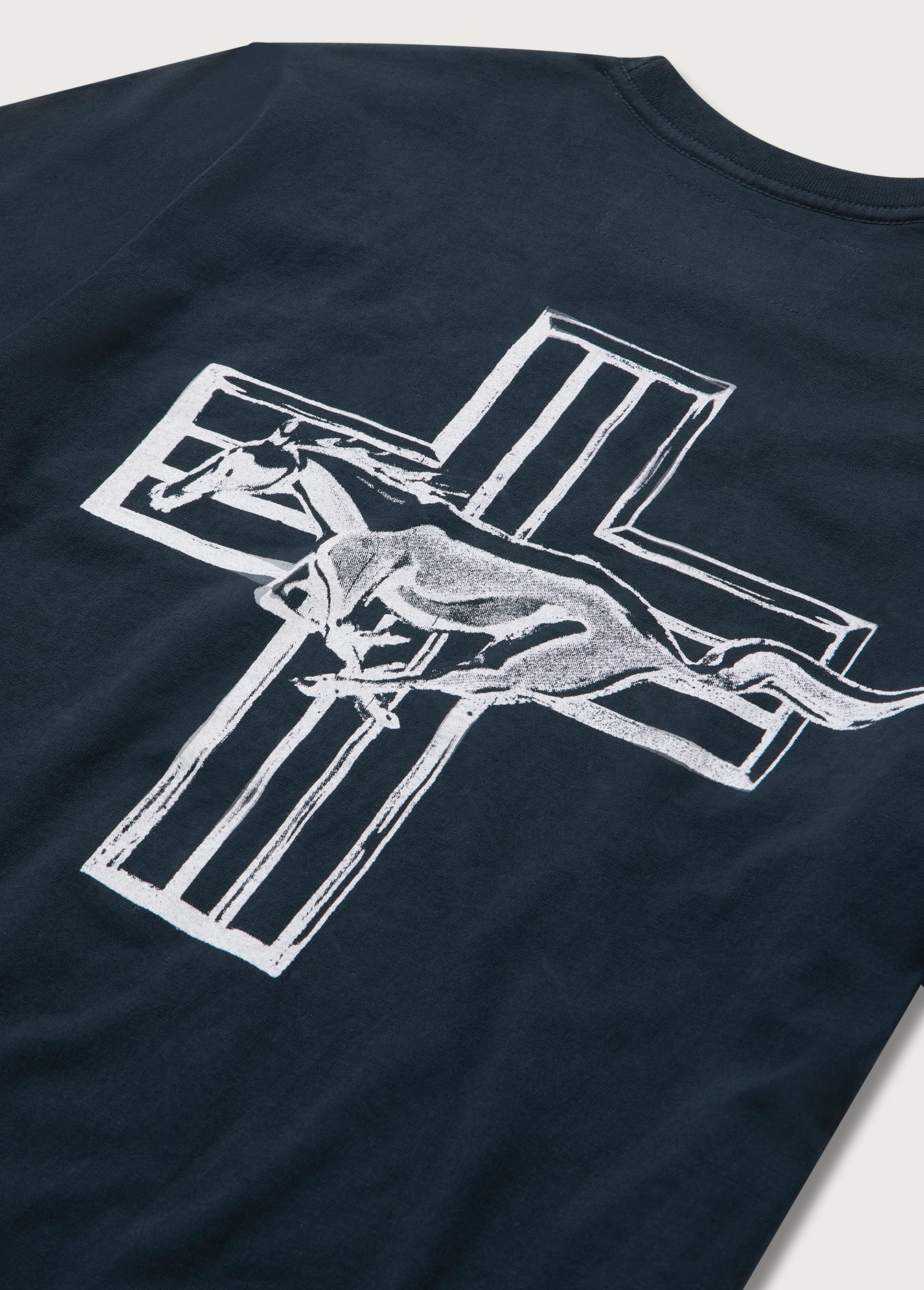 Mustang Cross T-Shirt Hard Washed Black