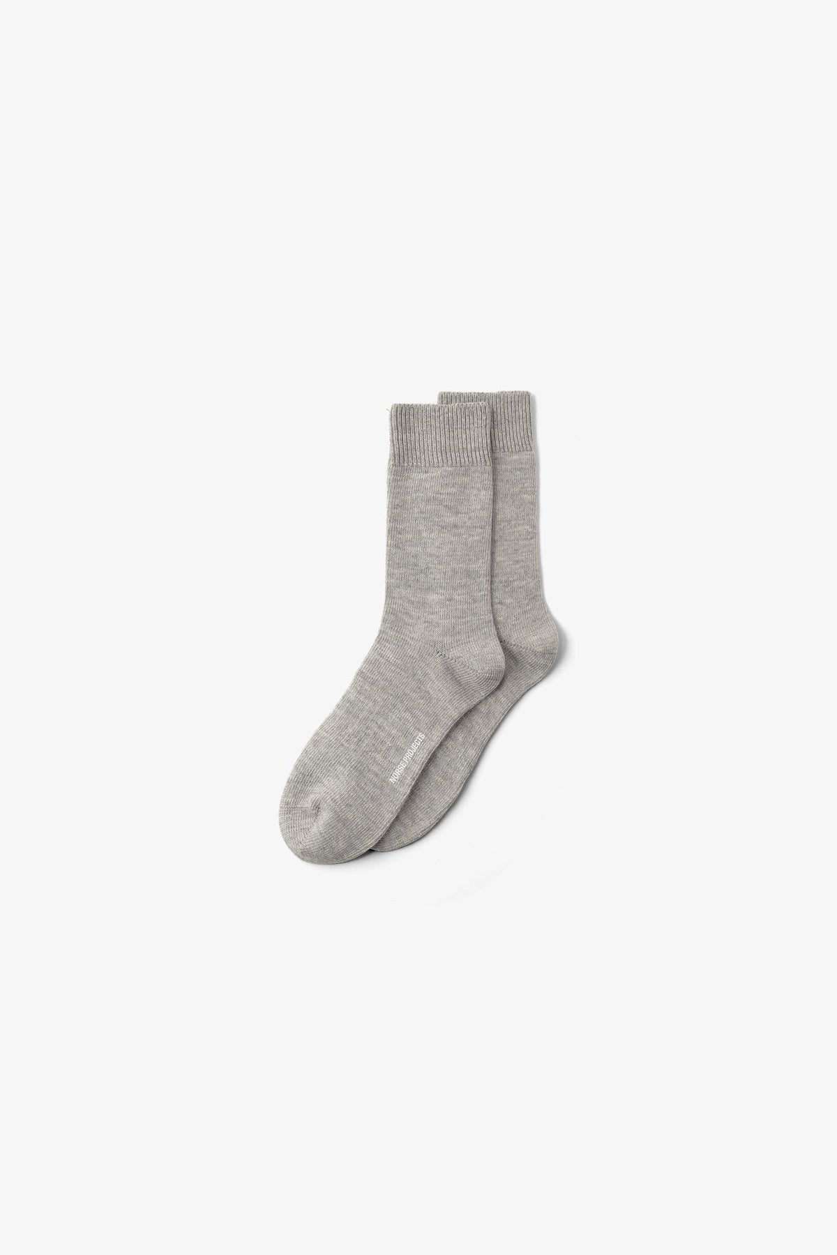 Bykle Heavy Cotton Twist Sock Light Grey Melange
