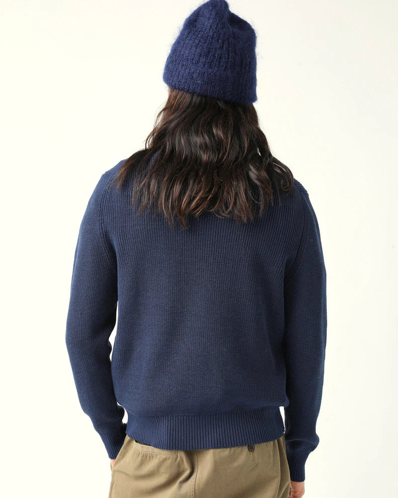 LS Slouchy Polo - Navy
