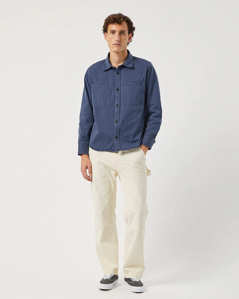 Garment Dye Twill LS Navy