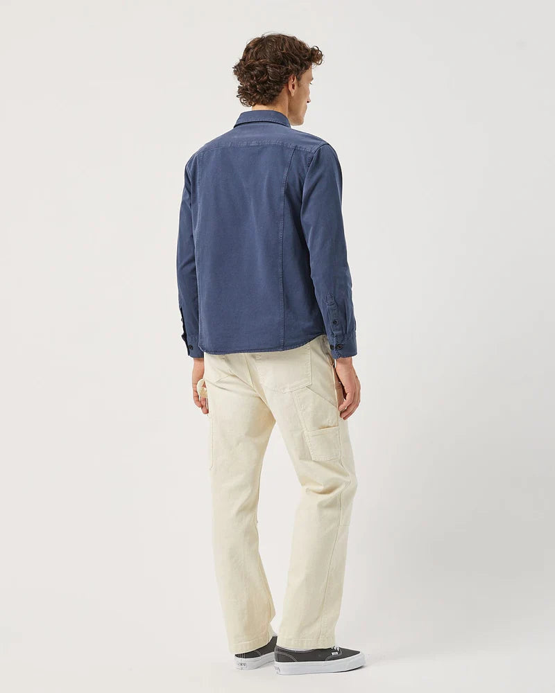 Garment Dye Twill LS Navy