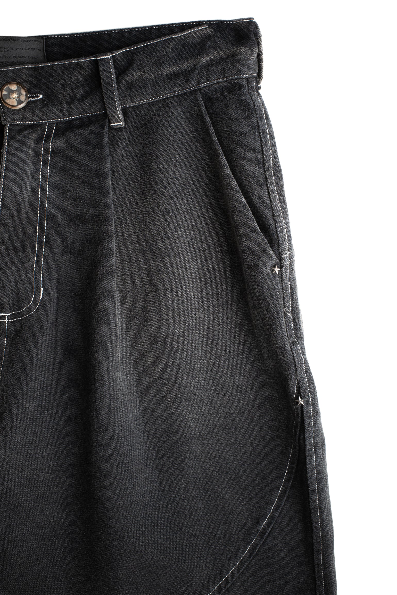 Denim Slant Pant Washed Black