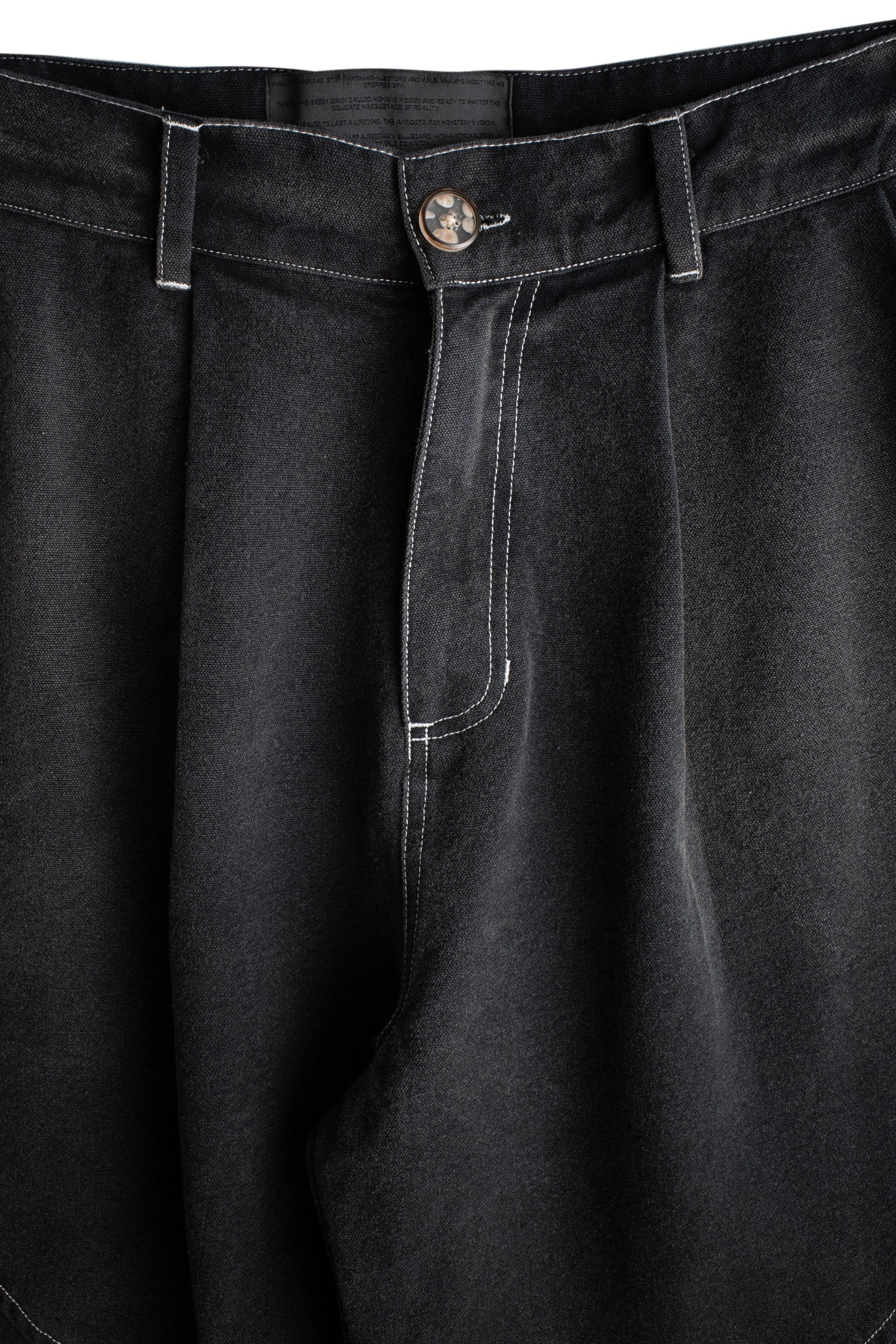 Denim Slant Pant Washed Black