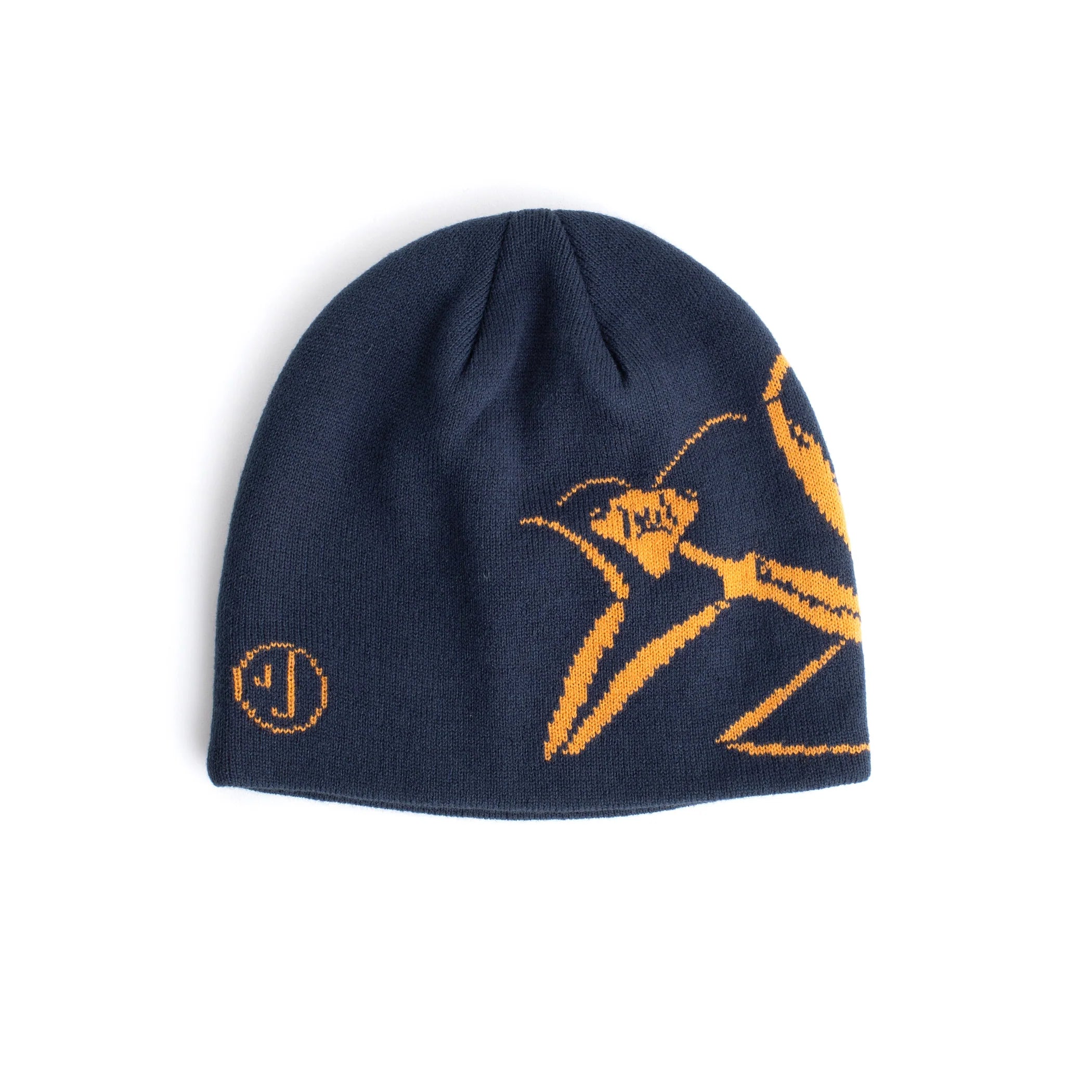 Praying Mantis Beanie Navy Blue