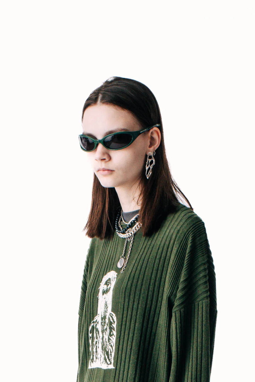 Face Slap Glasses Green/Black
