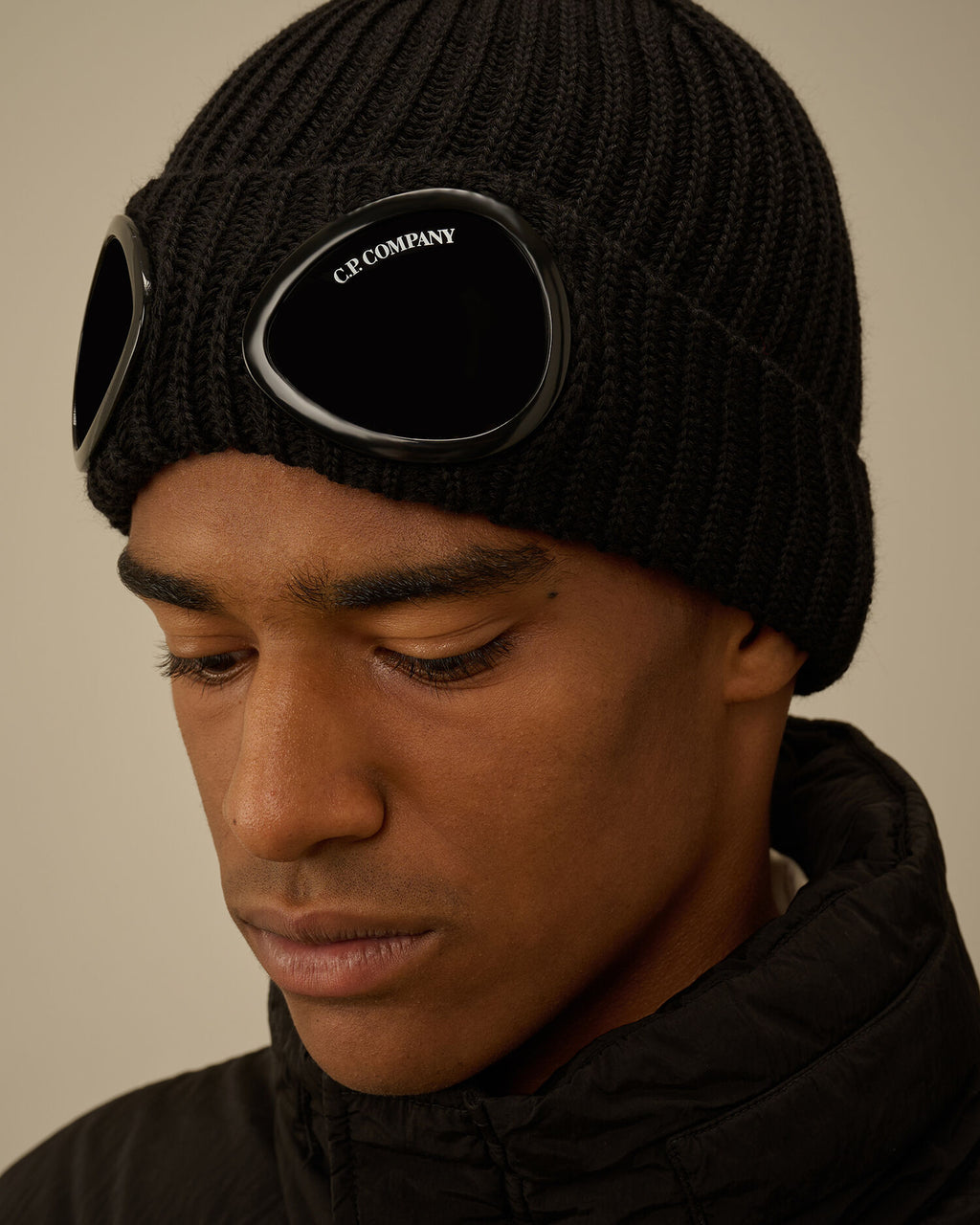Extrafine Merino Wool Knit Cap Black