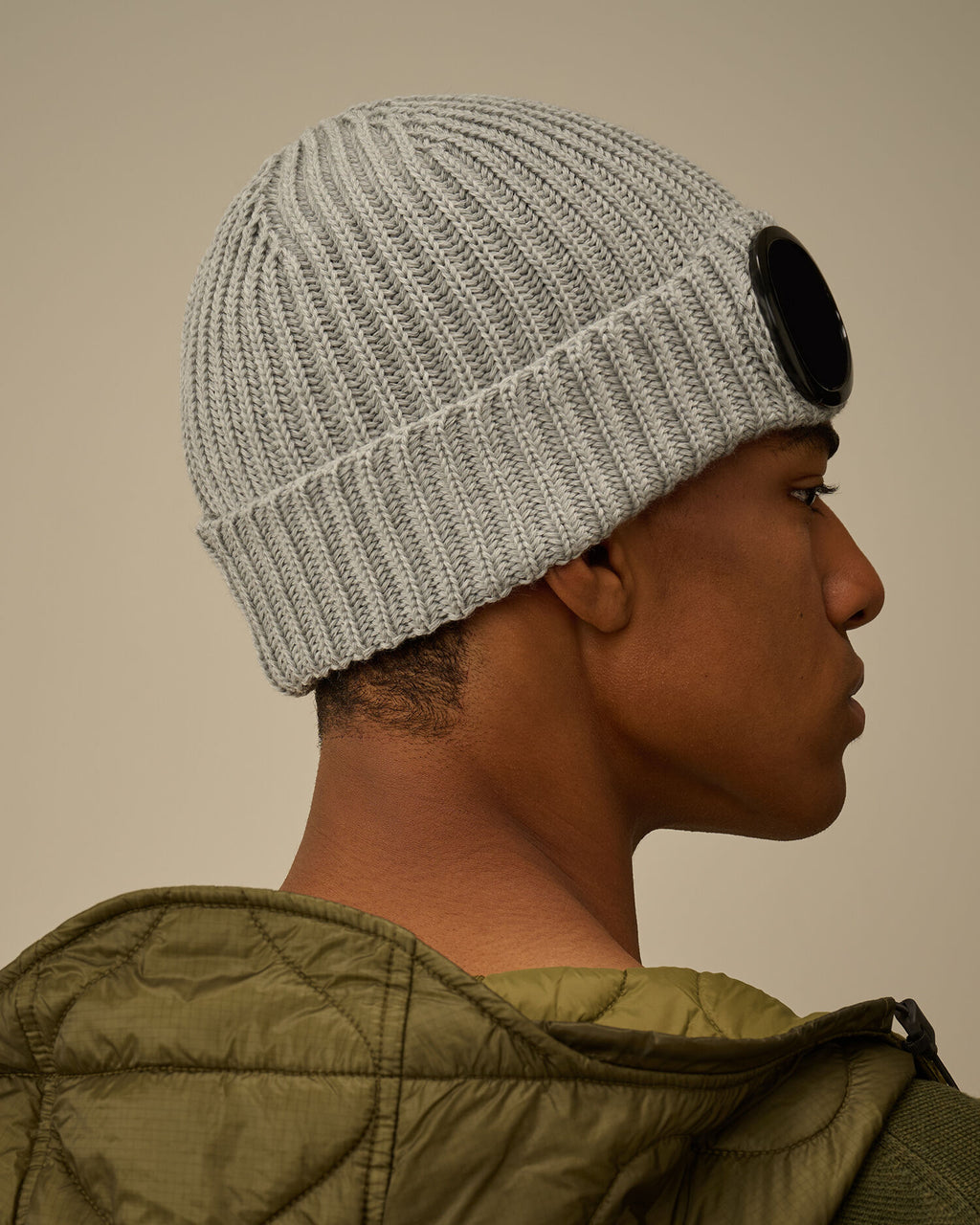Extrafine Merino Wool Knit Cap Moon Melange