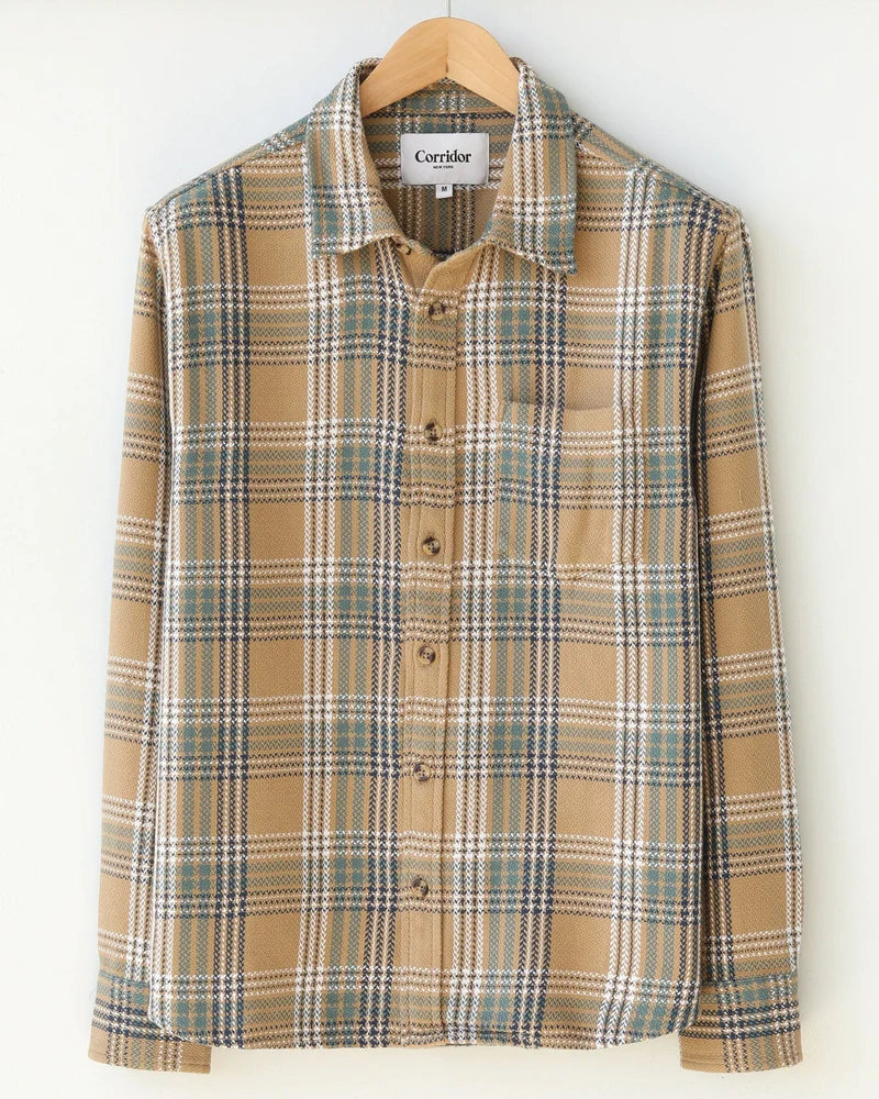 Acid Plaid Stag LS - Tan