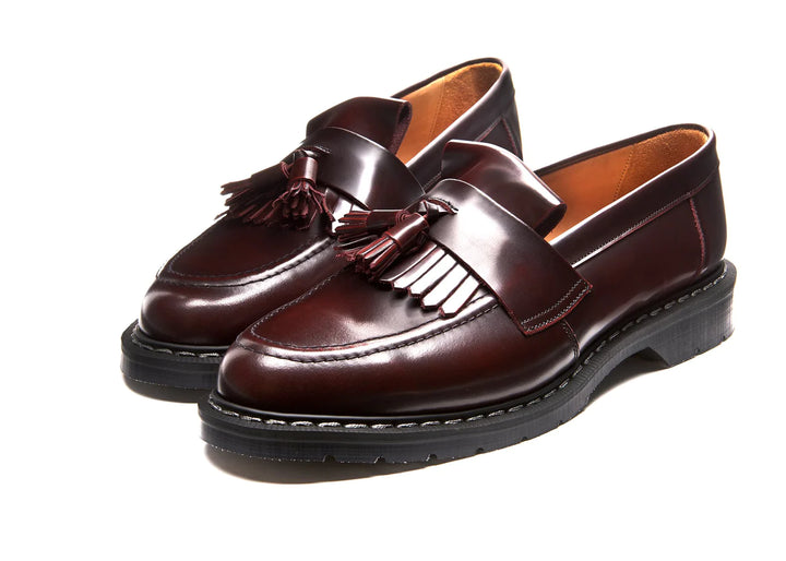 Burgundy Rub-Off Tassel Loafer