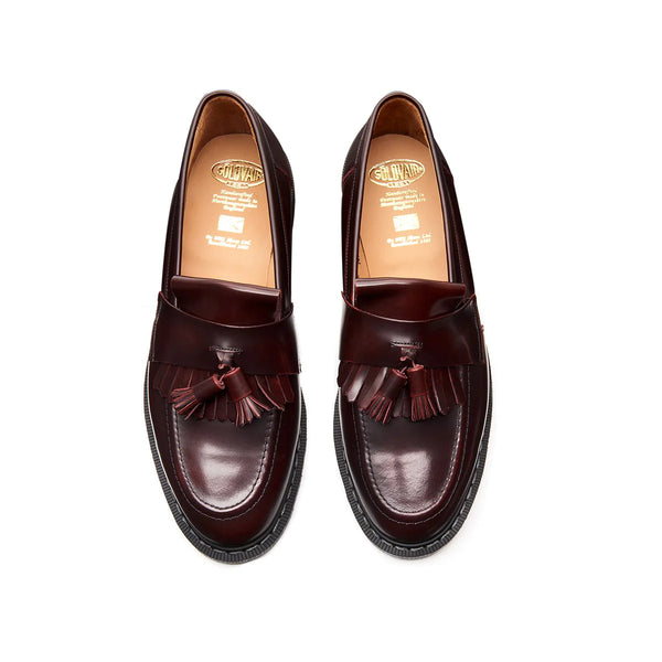 Burgundy Rub-Off Tassel Loafer