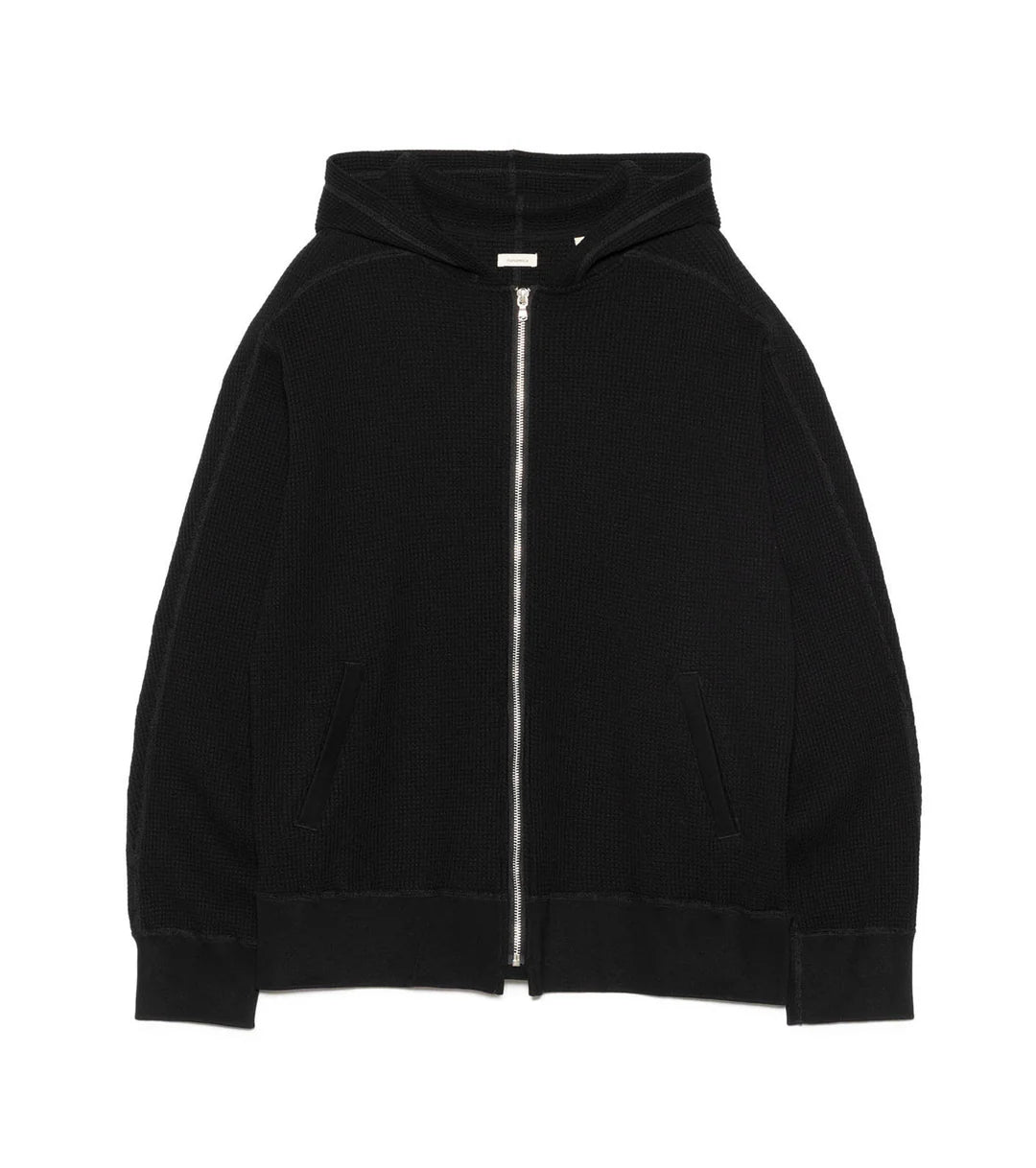Zip-Up Thermal Hoodie Black