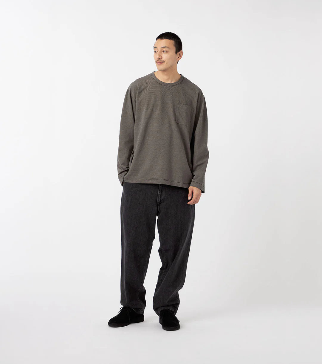 Wide Denim Pants Gray