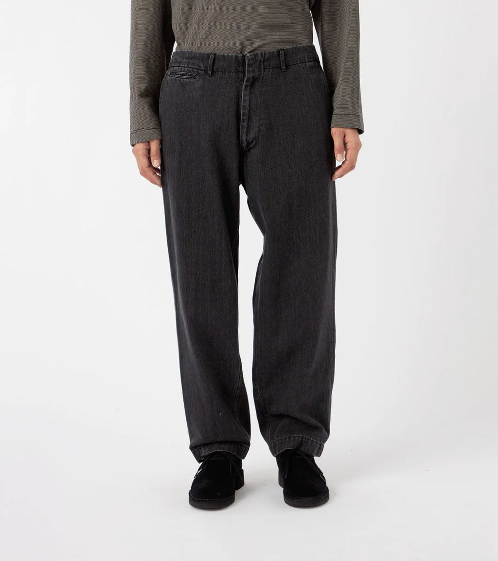 Wide Denim Pants Gray