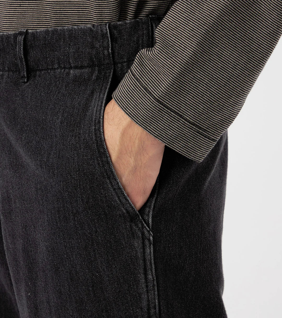 Wide Denim Pants Gray