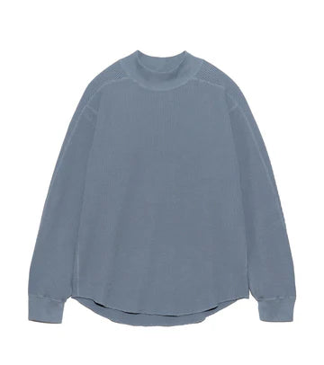 Mock Neck Thermal Sweat Blue Gray