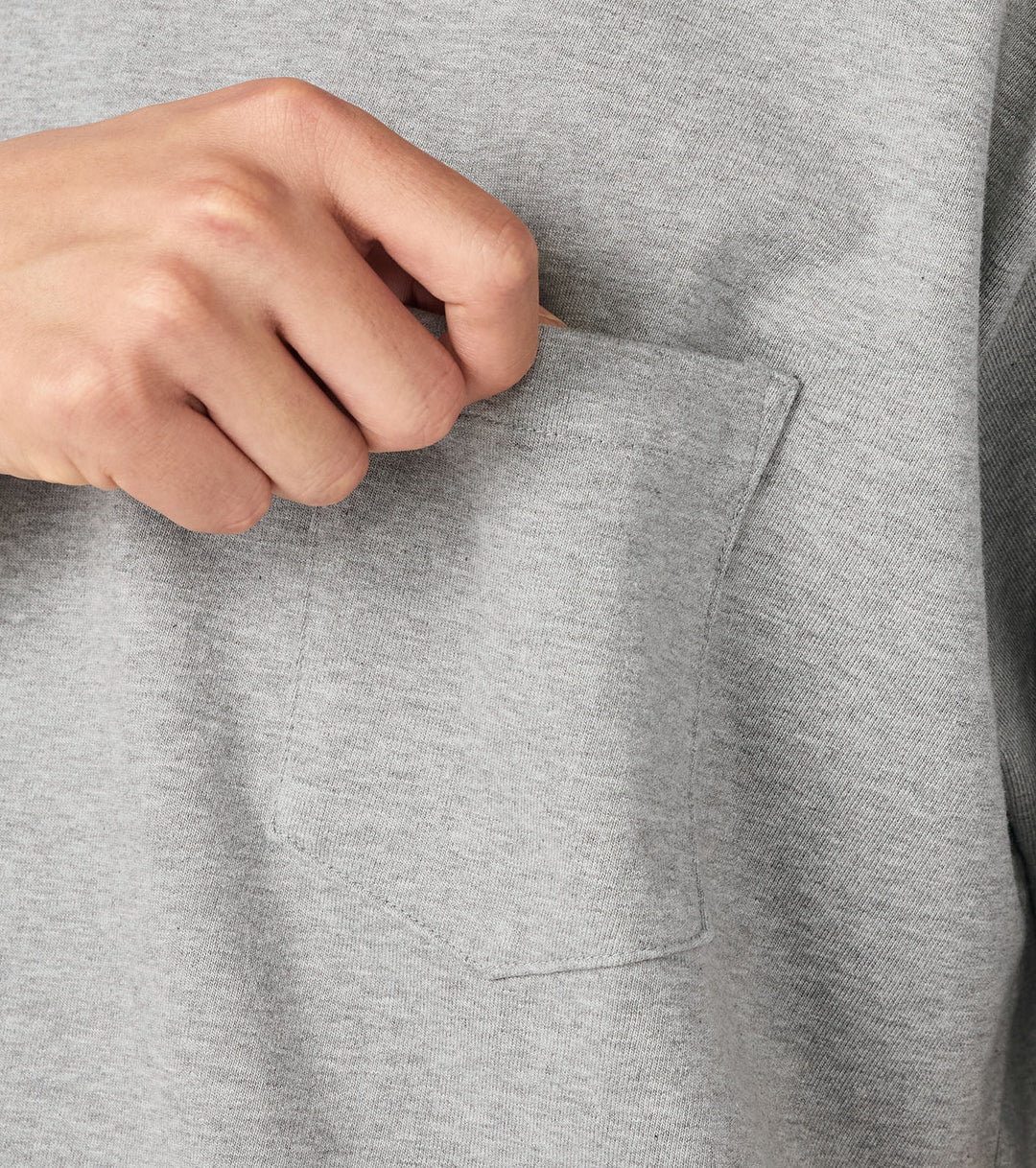 COOLMAX Jersey Pocket Tee Heather Gray