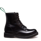 Black Hi-Shine 8 Eye Derby Boot