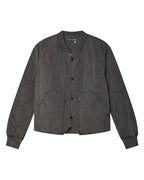 Quilted Bomber Jacket Black