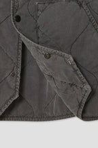 Quilted Bomber Jacket Black