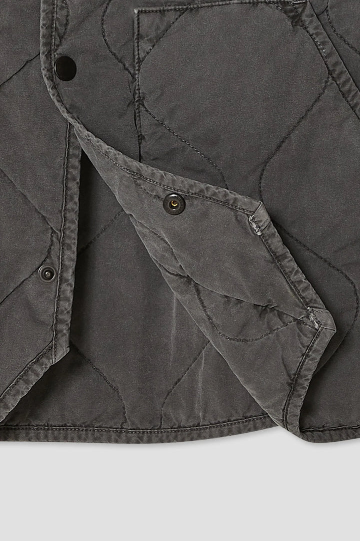 Quilted Bomber Jacket Black