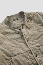 Quilted Bomber Jacket Khaki