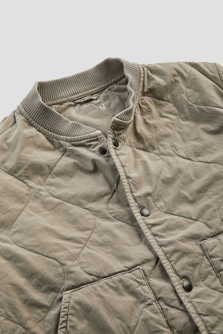 Quilted Bomber Jacket Khaki
