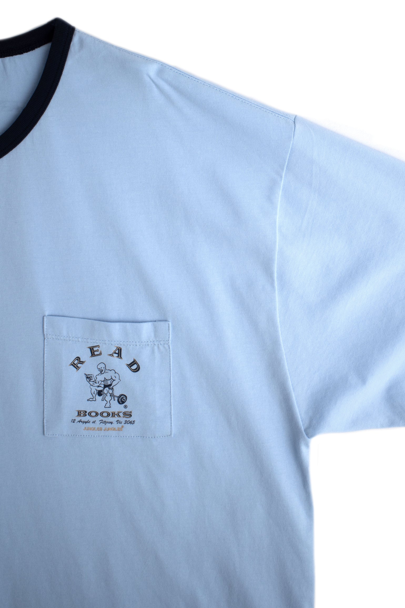 Read More Books Ringer Tee Blue