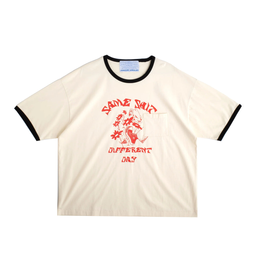 Same Shit Ringer Tee Birch