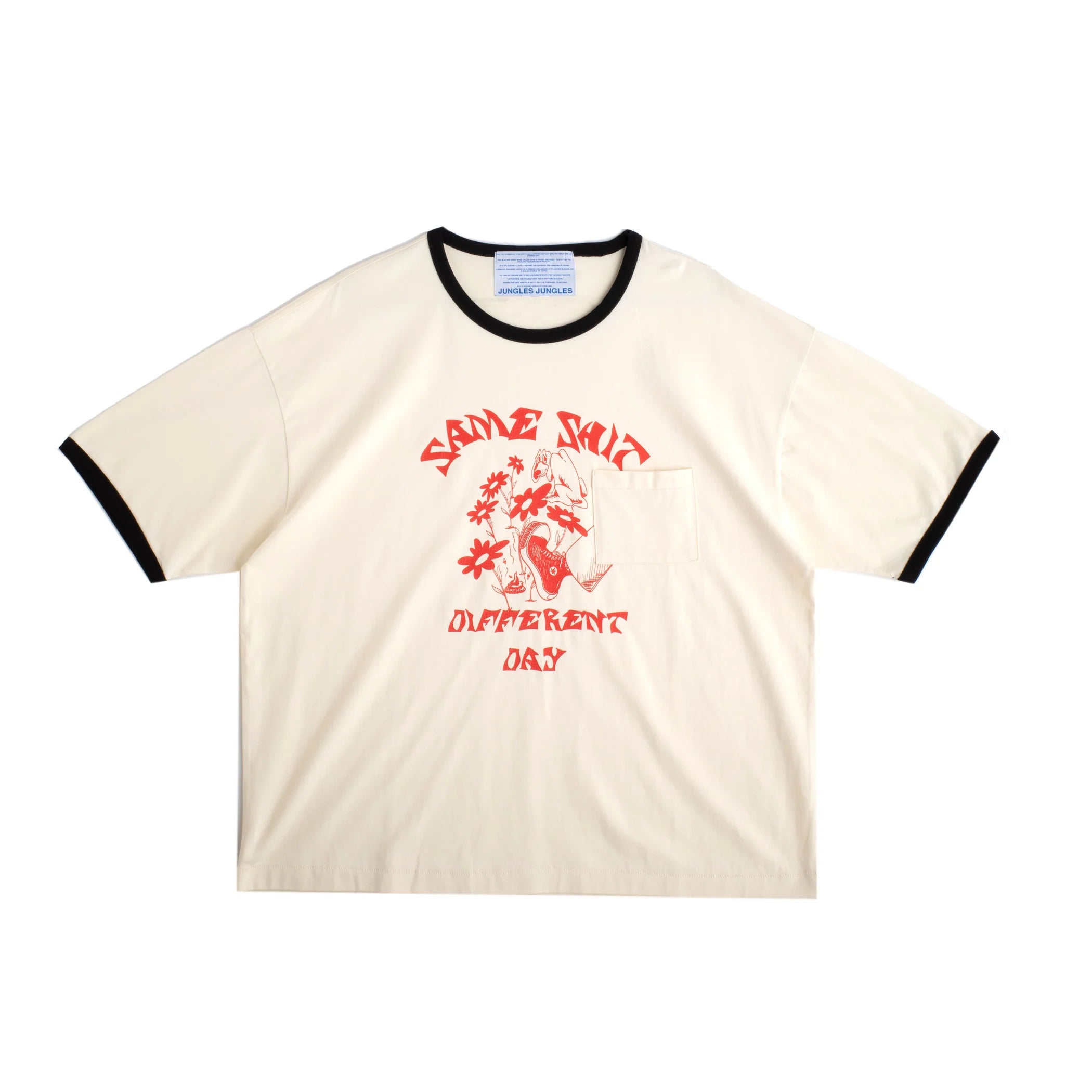 Same Shit Ringer Tee Birch