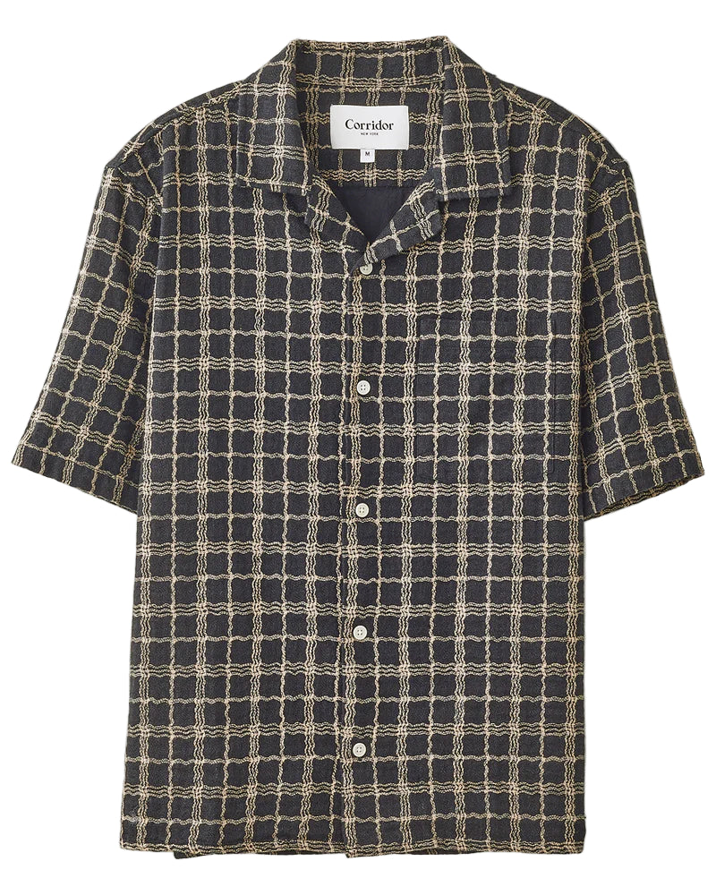 Wavy Linen SS Black