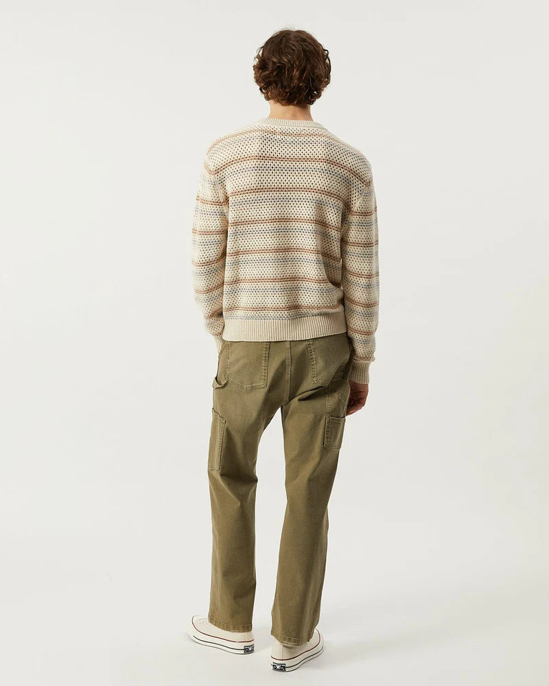 Linen Stripe Crewneck Natural